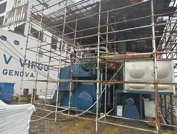 中國(guó)船泊(廣船國(guó)際有限公司)過熱蒸汽鍋爐汽輪發(fā)電機(jī)組調(diào)試現(xiàn)場(chǎng)